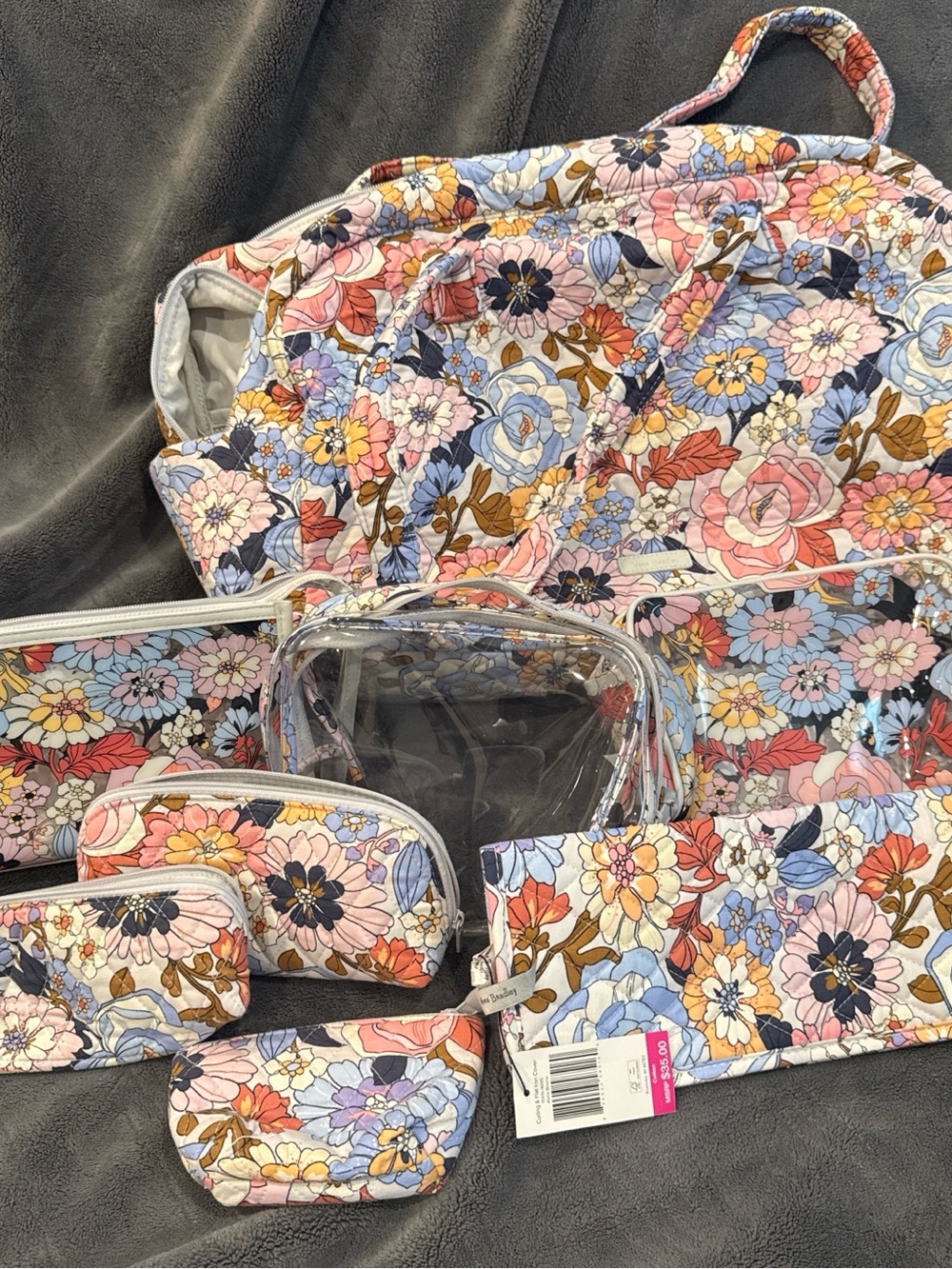 Vera Bradley in the Aloha Blooms travel accessories